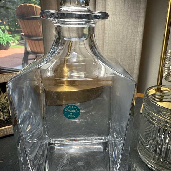 TIFFANY CRYSTAL DECANTER- made Italy. Great wedding gift!! - Picture 3 of 5